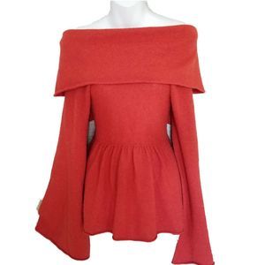 Subtle Luxury 100% Cashmere Peplum sweater top